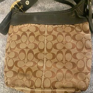 Coach Brown signature Leather Handbag